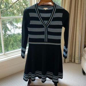 Shoshanna knit v neck sweater dress
